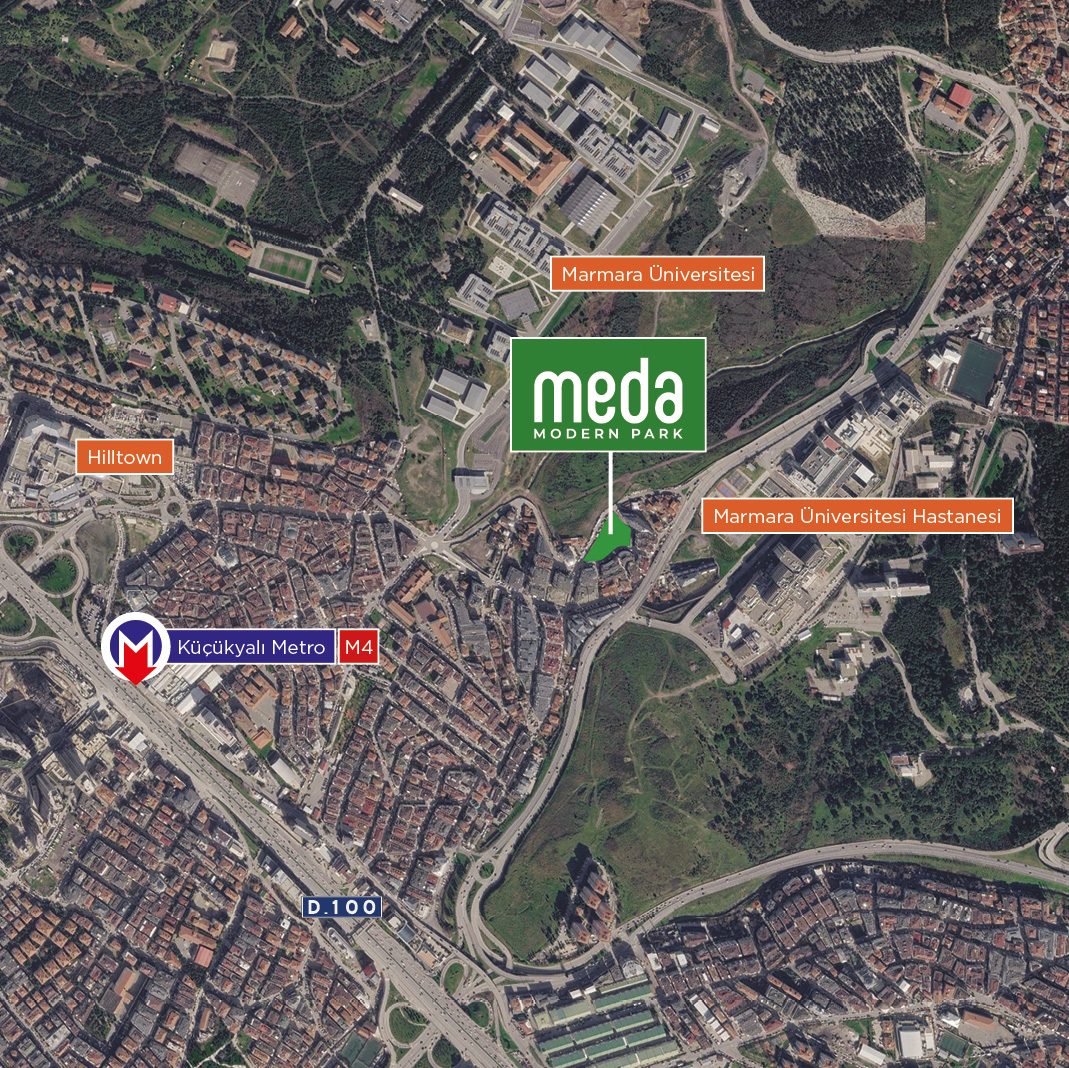 Meda Modern Park konum haritası — Maltepe Küçükyalı